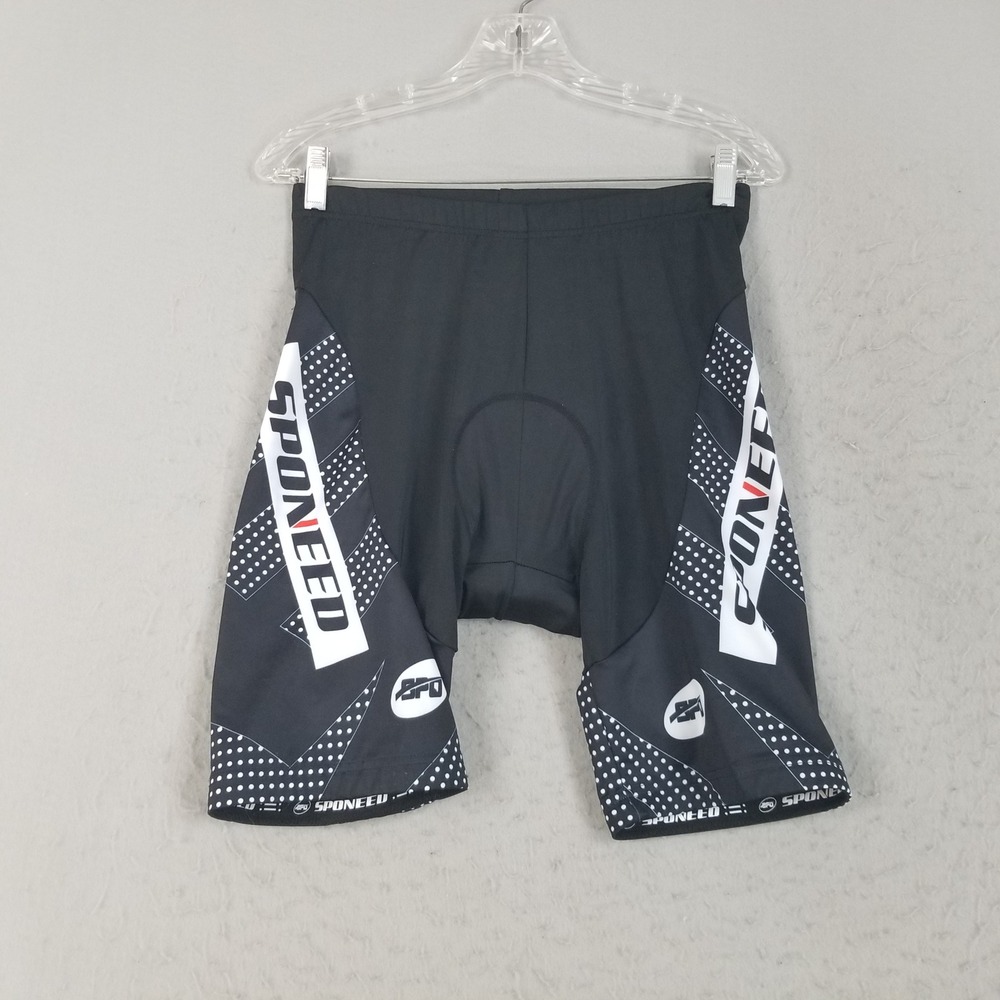 Sponeed‎ Bike Shorts Mens XL Black Padded Bicycle Cycling Shorts Geometric Dot
